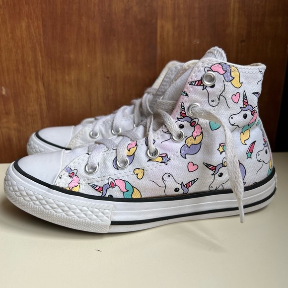 Unicorn & Rainbow Converse High Tops - Picture 1 of 8